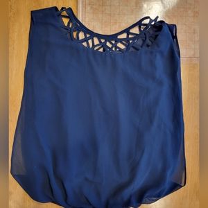 EUC BCX Navy Blue Boxy tank Top blouse
